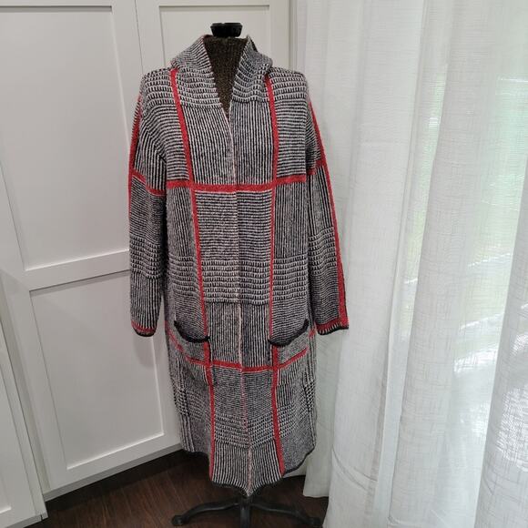 Joseph A Sweaters - Joseph A. Open Front Long Line Hooded Cardigan Very Soft Size Medium